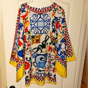 Dress/blouse, multicolour, ideal for a night out